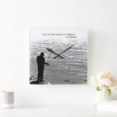 Horloge Carrée Le temps n'est que le flux (Maison)