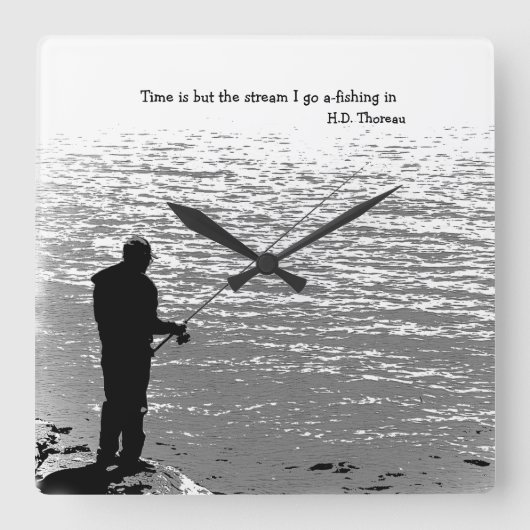 Horloge Carrée Le temps n'est que le flux (Recto)