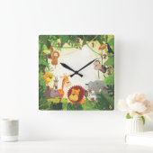 Horloge Carrée Le Thème de la jungle (Maison)