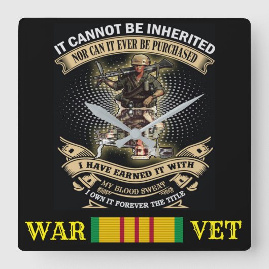 HORLOGE CARRÉE LE VIETNAM ÉTAIT VET CLOCK (Recto)