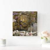 Horloge Carrée Le visage de grès de Lyme (Maison)