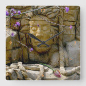 Horloge Carrée Le visage de grès de Lyme (Recto)