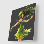 Horloge Carrée Le Whisper of the Wind (Angle)