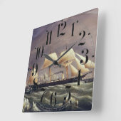 Horloge Carrée Le Yacht Fox 1900 (Angle)