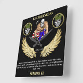 HORLOGE CARRÉE LÉATHERNECKS (Angle)