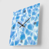 Horloge Carrée L'eau tachetée (Angle)