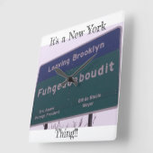 Horloge Carrée Leaving Brooklyn (Angle)