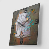 Horloge Carrée Lecteur Leprechaun (Angle)