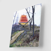 Horloge Carrée Lecture de la pagode, PA (Angle)