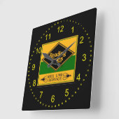 Horloge Carrée Lecture des lignes de chemin de fer, Paroi de serv (Angle)