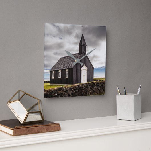 Horloge Carrée L'Église Noire De Budir, Islande (Bureau)