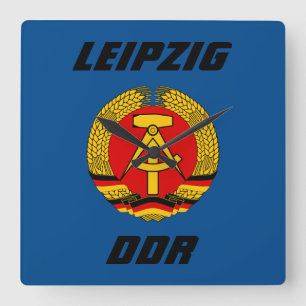 Horloge Carrée Leipzig, DDR - Allemagne de l'Est