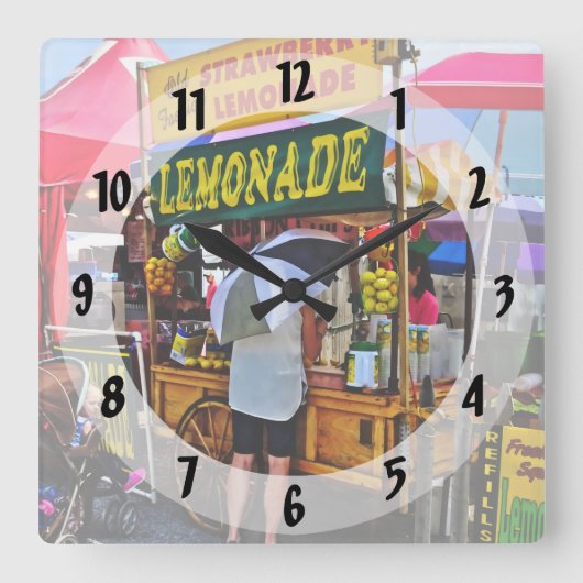 Horloge Carrée Lemonade (Recto)