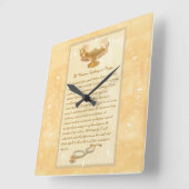 Horloge Carrée L'engagement de Florence Nightingale (Angle)