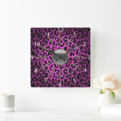 Horloge Carrée Leopard Wall Clock (Maison)