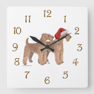 Horloge Carrée Les aides du Père Noël