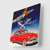 Horloge Carrée les années 1950 font une date avec Rocket 88 (Angle)