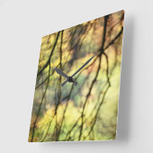 Horloge Carrée Les arbres en pleurs (Angle)