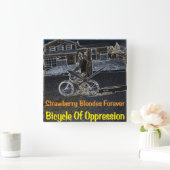 Horloge Carrée Les blondes de fraise synchronisent pour toujours (Maison)