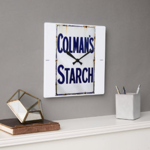 Horloge Carrée Les bons vieux jours de l'amidon.