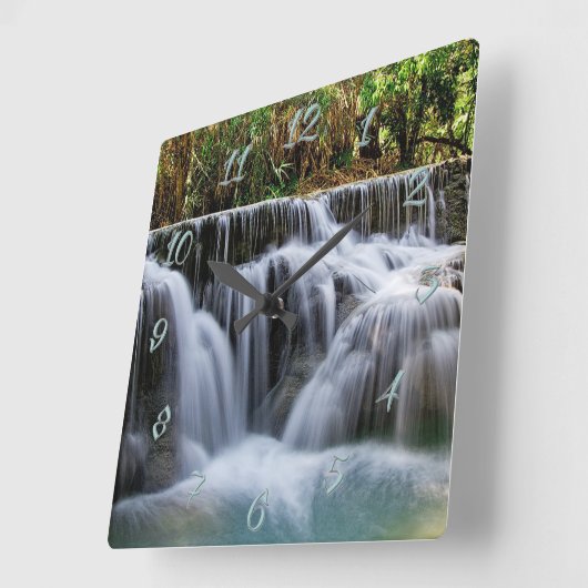 Horloge Carrée Les cascades (Angle)