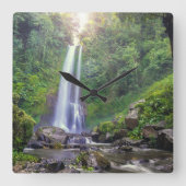 Horloge Carrée Les cascades | Bali, Indonésie (Recto)