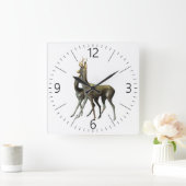 Horloge Carrée Les cerfs amoureux (Maison)