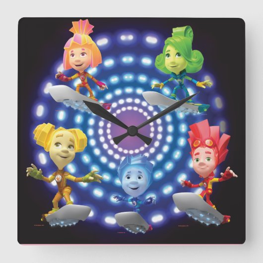 Horloge Carrée Les correctifs | Top Secret - Fixie Kids (Recto)