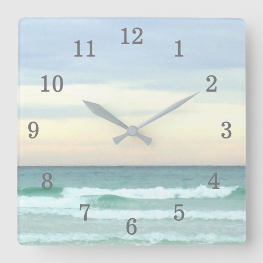 Horloge Carrée Les eaux émeraude de Destin (Recto)