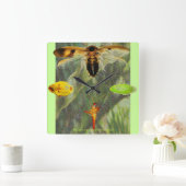 Horloge Carrée Les enthousiastes de gardon "de gardon d'horloge"  (Maison)