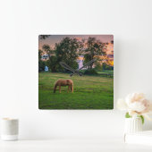 Horloge Carrée Les Etats-Unis, Lexington, Kentucky. Cheval (Maison)