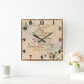 Horloge Carrée Les Fruits de l'esprit (Maison)