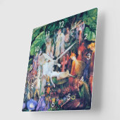 Horloge Carrée Les funérailles de la fée, John Anster Fitzgerald (Angle)