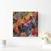 Horloge Carrée Les Grapes et les Vineyard (Maison)