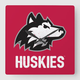 Horloge Carrée Les Huskies de NIU en détresse