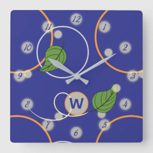 Horloge Carrée Les lucioles au-dessus de l'horloge