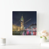 Horloge Carrée Les monuments | Big Ben la nuit (Maison)