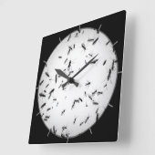 Horloge Carrée Les moustiques (Angle)