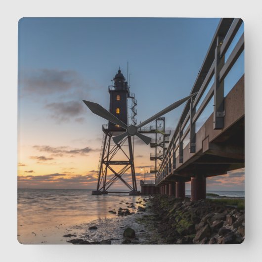 Horloge Carrée Les phares | Eversand-Oberfeue Allemagne (Recto)