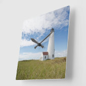 Horloge Carrée Les phares | Massachusetts de phare (Angle)