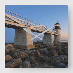 Horloge Carrée Les phares Phare de Port Clyde Maine