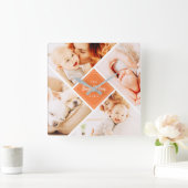 Horloge Carrée Les photos de Best Maman Ever Modern Custom (Maison)