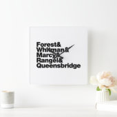 Horloge Carrée Les projets (Maison)