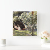 Horloge Carrée Les Roses de Kroyer (Maison)