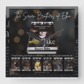 Horloge Carrée Les sept frères de l'horloge murale d'Elko (Recto)