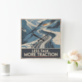 Horloge Carrée Less Talk. More Traction (Maison)