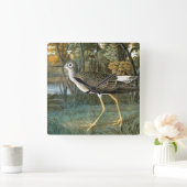 Horloge Carrée Lesser Yellowlegs (Maison)