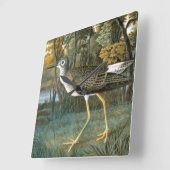 Horloge Carrée Lesser Yellowlegs (Angle)