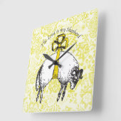 Horloge Carrée L'Éternel est mon berger Psaume 23 (Angle)