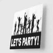 HORLOGE CARRÉE "LET'S PARTY" DANCERS (Angle)